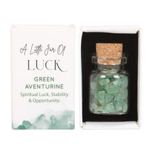 Load image into Gallery viewer, Jar of Luck Aventurine Crystal in a Matchbox