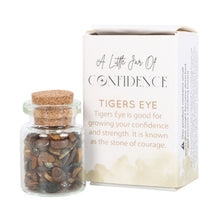 Load image into Gallery viewer, Jar of Confidence Tiger's Eye Crystal in a Matchbox