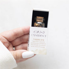 Load image into Gallery viewer, Jar of Confidence Tiger's Eye Crystal in a Matchbox