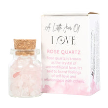 Load image into Gallery viewer, JAR OF LOVE ROSE QUARTZ CRYSTAL IN A MATCHBOX