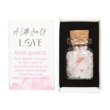 Load image into Gallery viewer, JAR OF LOVE ROSE QUARTZ CRYSTAL IN A MATCHBOX
