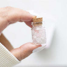 Load image into Gallery viewer, JAR OF LOVE ROSE QUARTZ CRYSTAL IN A MATCHBOX
