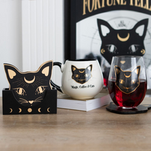 Load image into Gallery viewer, MAGIC, COFFEE & CATS ROUNDED MUG