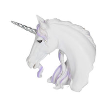 Load image into Gallery viewer, Jewelled Magnificence Small White Unicorn Bust Ornament 15cm