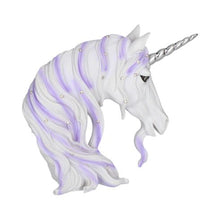Load image into Gallery viewer, Jewelled Magnificence Small White Unicorn Bust Ornament 15cm