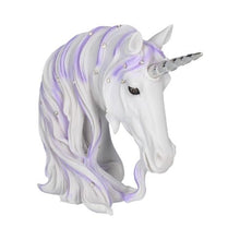 Load image into Gallery viewer, Jewelled Magnificence Small White Unicorn Bust Ornament 15cm