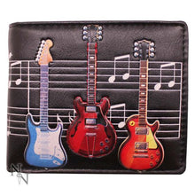 Load image into Gallery viewer, Electric Guitars Embossed Music Wallet Black 11cm