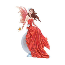 Load image into Gallery viewer, Crimsonlily by Nene Thomas 28.5cm Red Moon Fairy and Butterfly Companion Figurine