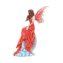 Load image into Gallery viewer, Crimsonlily by Nene Thomas 28.5cm Red Moon Fairy and Butterfly Companion Figurine