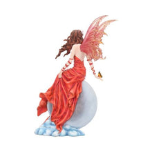 Load image into Gallery viewer, Crimsonlily by Nene Thomas 28.5cm Red Moon Fairy and Butterfly Companion Figurine