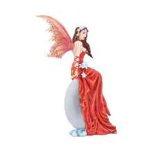 Load image into Gallery viewer, Crimsonlily by Nene Thomas 28.5cm Red Moon Fairy and Butterfly Companion Figurine