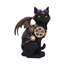 Load image into Gallery viewer, Feline Flight 22.7cm Steampunk Black Cat Pilot Figurine