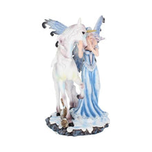 Load image into Gallery viewer, Comfort Ice Fairy and White Unicorn Figurine 21.5cm