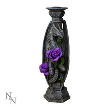 Load image into Gallery viewer, Dragon Beauty Candle Stick Candle Holder Valentine by Anne Stokes 25cm