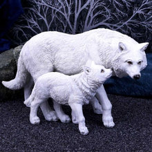 Load image into Gallery viewer, Winter Offspring Mother and Wolf Pup Ornament 27.5cm