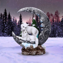 Load image into Gallery viewer, Lunar Companions Wolves Moon Figurine 19.3cm