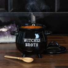 Load image into Gallery viewer, Witches Broth Cauldron Soup Bowl with Broom Spoon