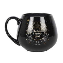 Load image into Gallery viewer, BLACK FORTUNE TELLER MUG (colour changing text)
