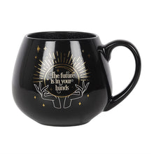 Load image into Gallery viewer, BLACK FORTUNE TELLER MUG (colour changing text)