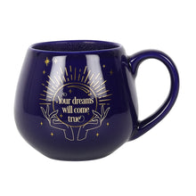 Load image into Gallery viewer, BLUE FORTUNE TELLER MUG (colour changing text)