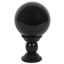 Load image into Gallery viewer, Large Black Crystal Ball on Stand