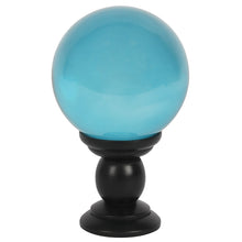Load image into Gallery viewer, Large Teal Crystal Ball on Stand
