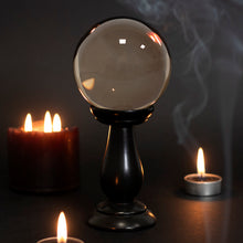 Load image into Gallery viewer, Smoke Grey Crystal Ball on Stand