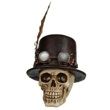 Load image into Gallery viewer, The Aristocrat steampunk alternative skull figurine 18.5cm