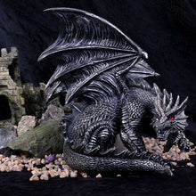 Load image into Gallery viewer, Obsidian Dragon Figurine 25cm
