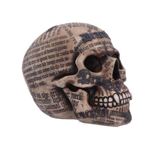 Load image into Gallery viewer, Dracula's Tale Vampire Novel Quote Skull 18.5cm