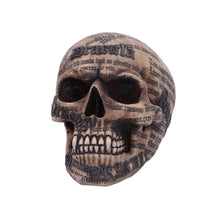 Load image into Gallery viewer, Dracula's Tale Vampire Novel Quote Skull 18.5cm
