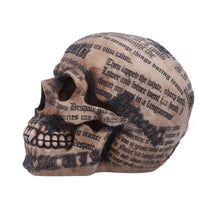 Load image into Gallery viewer, Dracula's Tale Vampire Novel Quote Skull 18.5cm