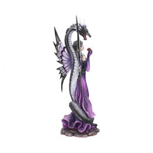 Load image into Gallery viewer, Guardians Embrace Large Dark Fairy Dragon Ornament 60cm