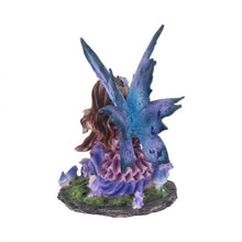 Load image into Gallery viewer, Akina Purple Blue Floral Fairy Ornament 10cm