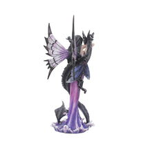 Load image into Gallery viewer, Guardians Embrace 26.5cm Dark Fairy Dragon Ornament