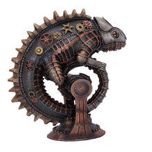 Load image into Gallery viewer, Mechanical Chameleon 22.3cm Steampunk Lizard Figurine