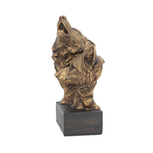 Load image into Gallery viewer, Song of the Wild Howling Wolf Bust 23cm