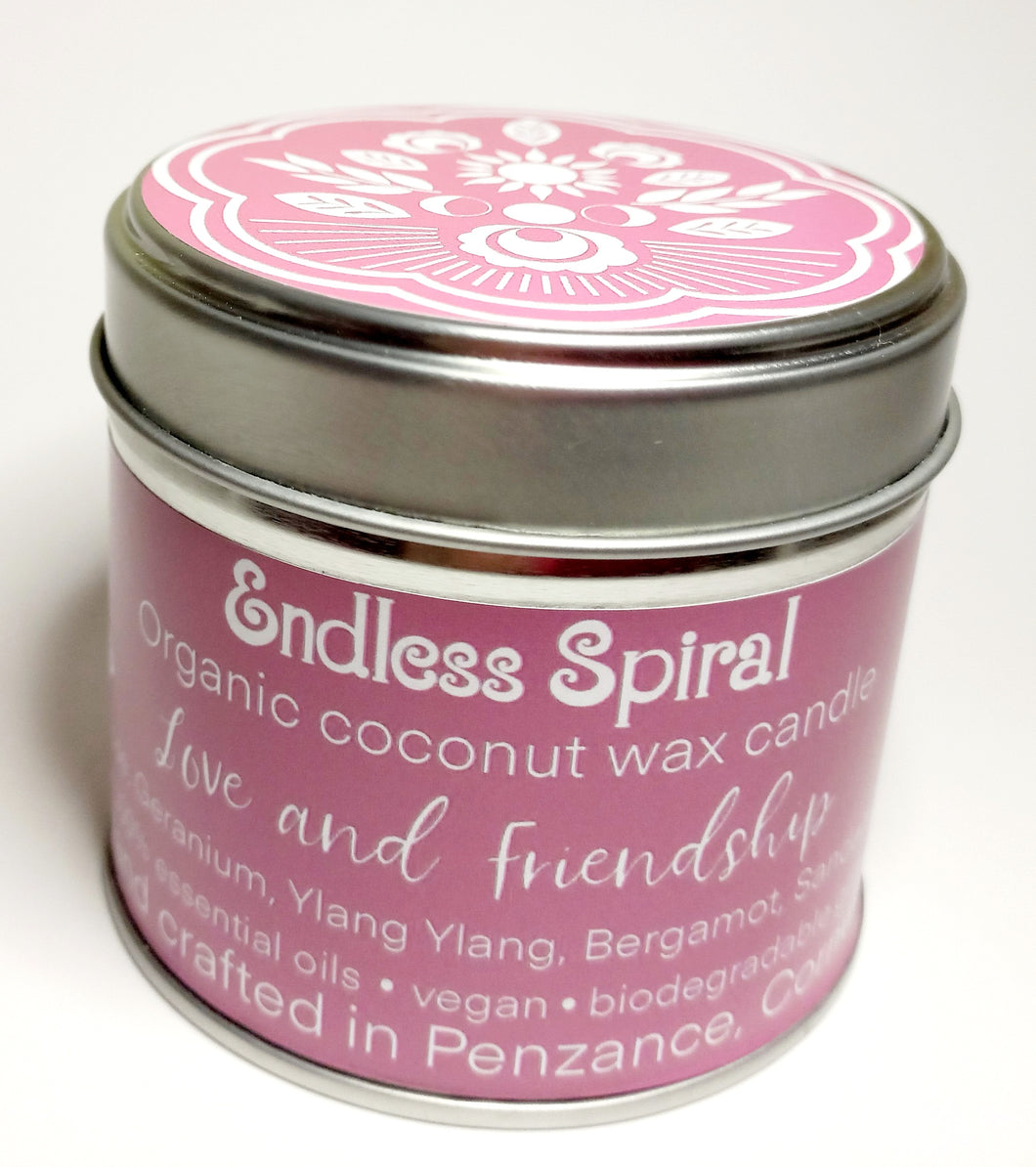 LOVE AND FRIENDSHIP- Natural Coconut Wax Candles (Rose, Geranium, Ylang Ylang, Bergamot  Sandalwood)