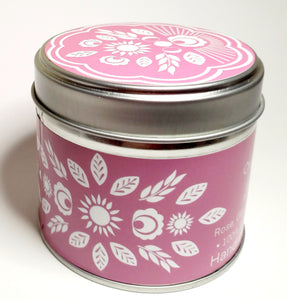 LOVE AND FRIENDSHIP- Natural Coconut Wax Candles (Rose, Geranium, Ylang Ylang, Bergamot  Sandalwood)