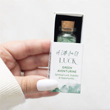 Load image into Gallery viewer, Jar of Luck Aventurine Crystal in a Matchbox
