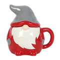 Load image into Gallery viewer, Red and Grey Gonk Lidded Mug
