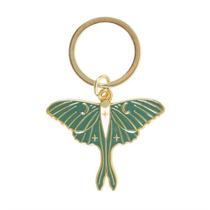 LUNA MOTH KEYRING