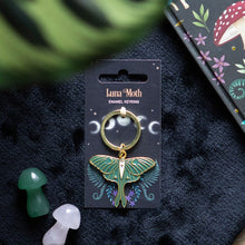 Load image into Gallery viewer, LUNA MOTH KEYRING
