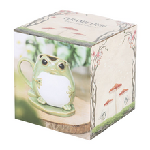 Load image into Gallery viewer, FROG SHAPED MUG AND LILY PAD SAUCER
