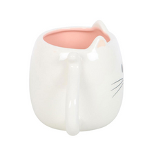 Load image into Gallery viewer, WHITE CAT SHAPED MUG
