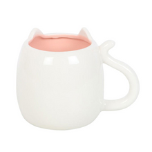 Load image into Gallery viewer, WHITE CAT SHAPED MUG
