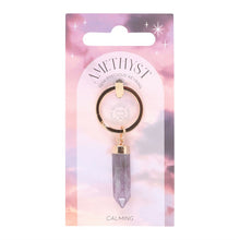 Load image into Gallery viewer, Amethyst Semi Precious Crystal Keyring
