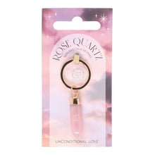 Load image into Gallery viewer, Rose Quartz Semi Precious Crystal Keyring
