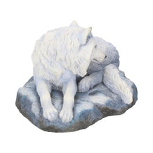 Load image into Gallery viewer, Guardian of the North Wolf Figurine by Lisa Parker Snowy Wolf Ornament 19.5cm
