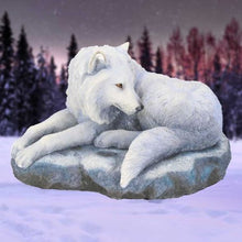 Load image into Gallery viewer, Guardian of the North Wolf Figurine by Lisa Parker Snowy Wolf Ornament 19.5cm
